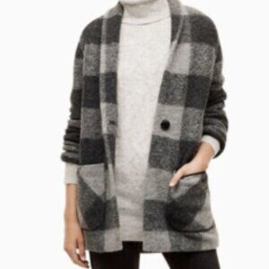 Aritzia Wilfred Free Off Duty Wool Paid Grey Jacket Small